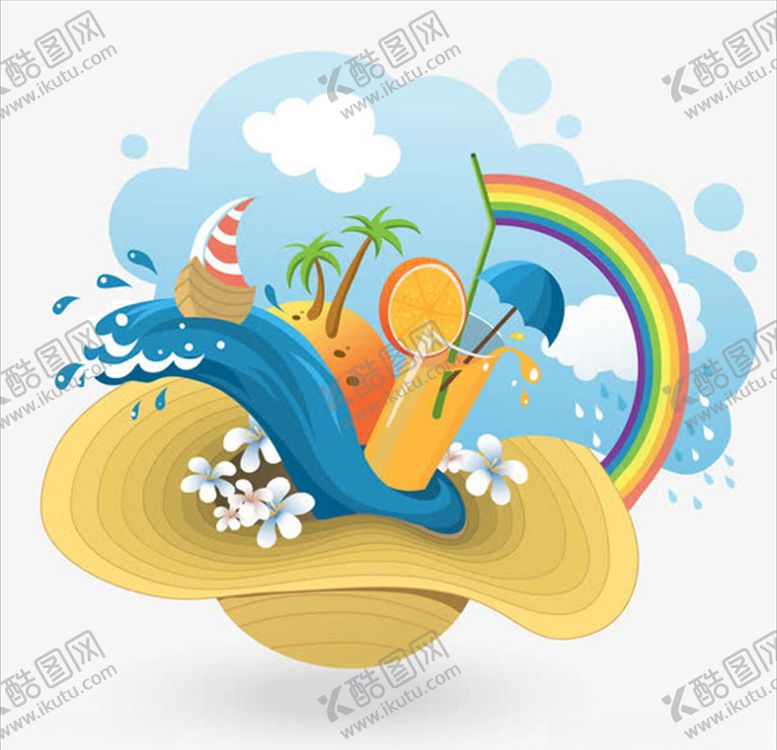 编号：62435405051624218251【酷图网】源文件下载-夏日旅游元素
