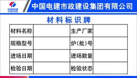 中国电建材料标识牌