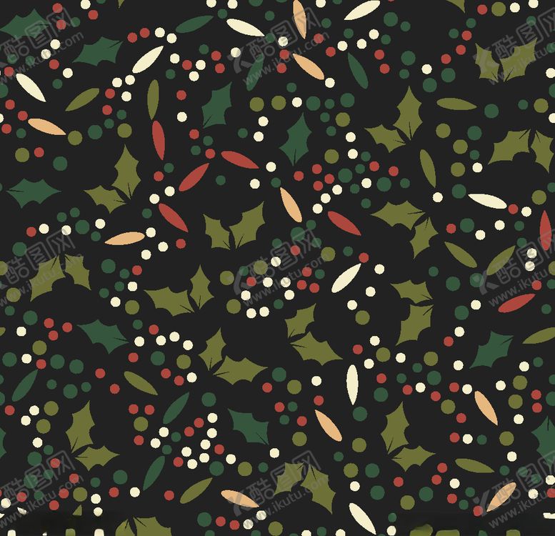 编号：20697910281038216367【酷图网】源文件下载-复古圣诞节卡通背景图案