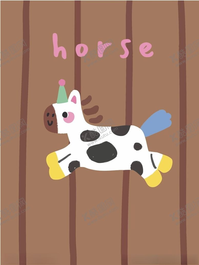 编号：38420104010333007273【酷图网】源文件下载-卡通小马玩具在木背景中