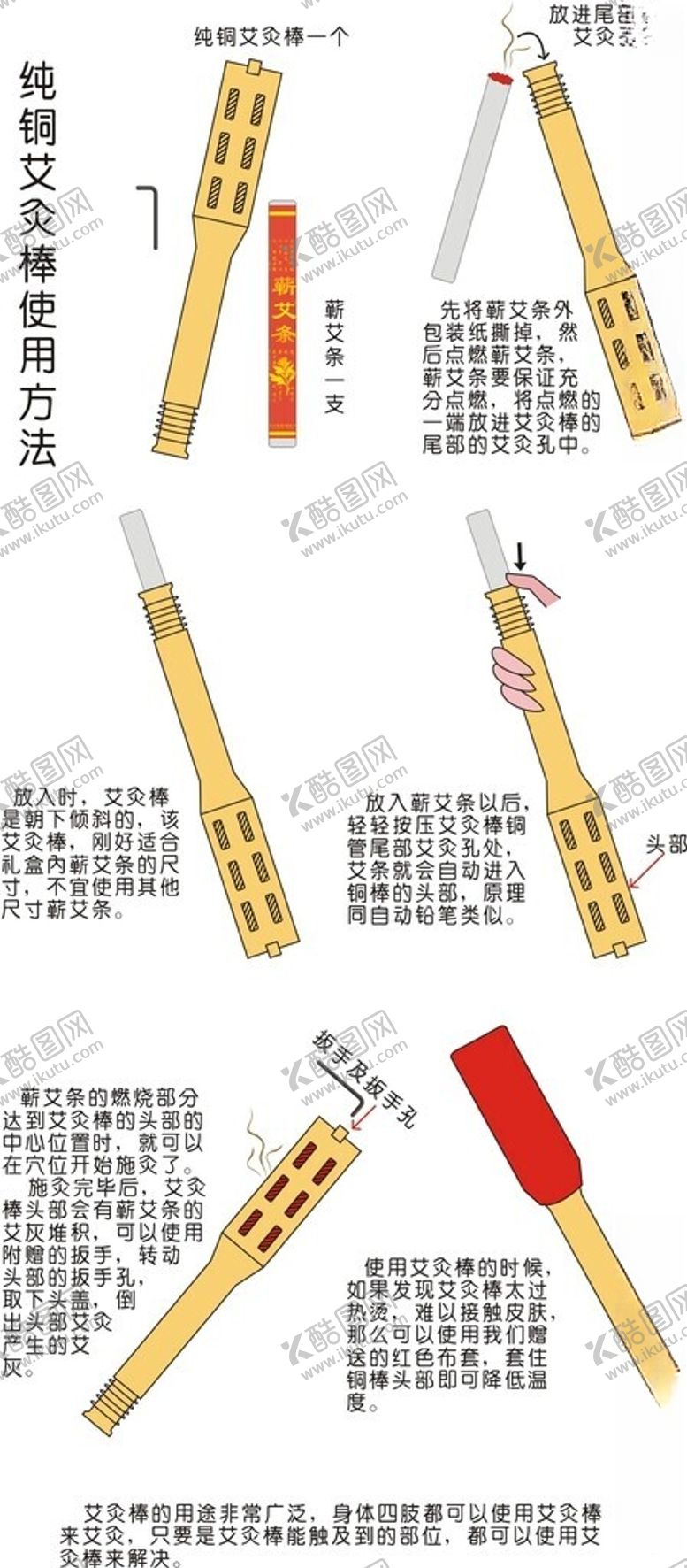 编号：15574401171431501840【酷图网】源文件下载-艾灸棒操作示意图