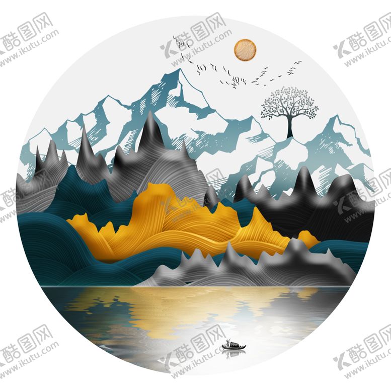 编号：26991309212333261298【酷图网】源文件下载-中国山水装饰画