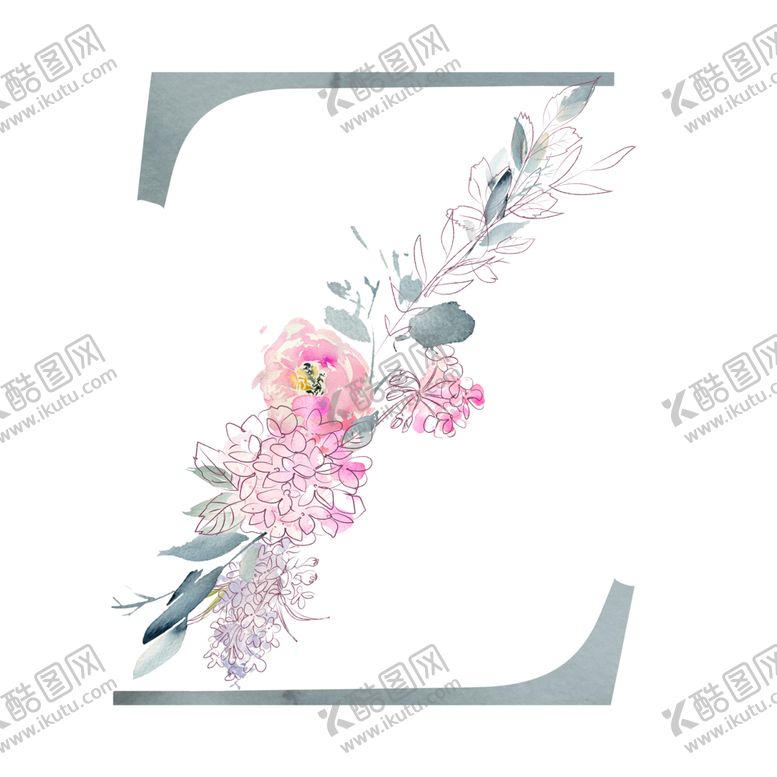 编号：84282806291407044005【酷图网】源文件下载-植物手绘水彩