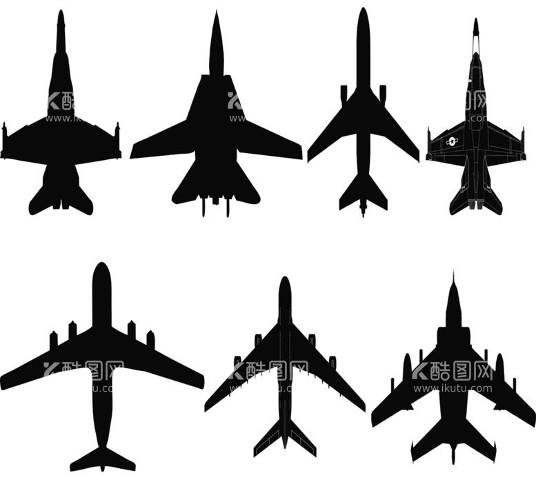编号：20306712121741284520【酷图网】源文件下载-飞机剪影