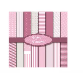 粉色条纹贺卡设计图案