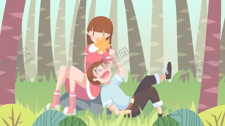 编号：26415409191201001329【酷图网】源文件下载-情侣插画