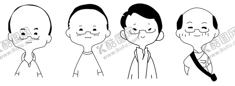 编号：28085705140311434151【酷图网】源文件下载-卡通头像简笔画