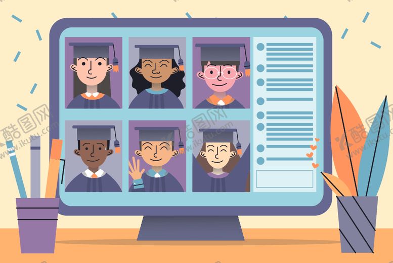 编号：36474610181248233515【酷图网】源文件下载-毕业学生人物