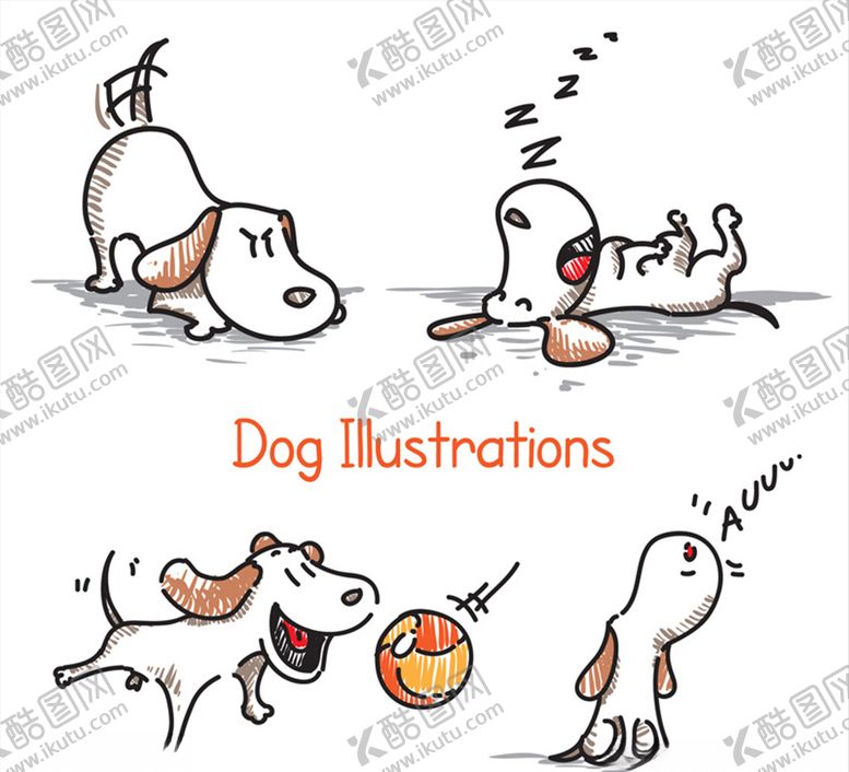 编号：17094909160936543137【酷图网】源文件下载-可爱矢量狗素材