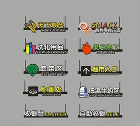 超市吊杆灯箱