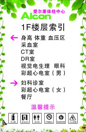 楼层索引指示牌海报爱尔康