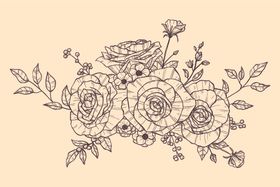 手绘花