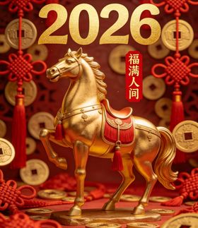 2026年贺岁金马装饰摆件