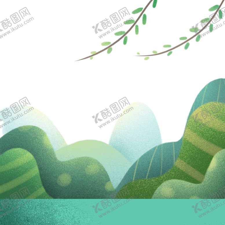 编号：93219203120228312198【酷图网】源文件下载-清明节卡通植物元素