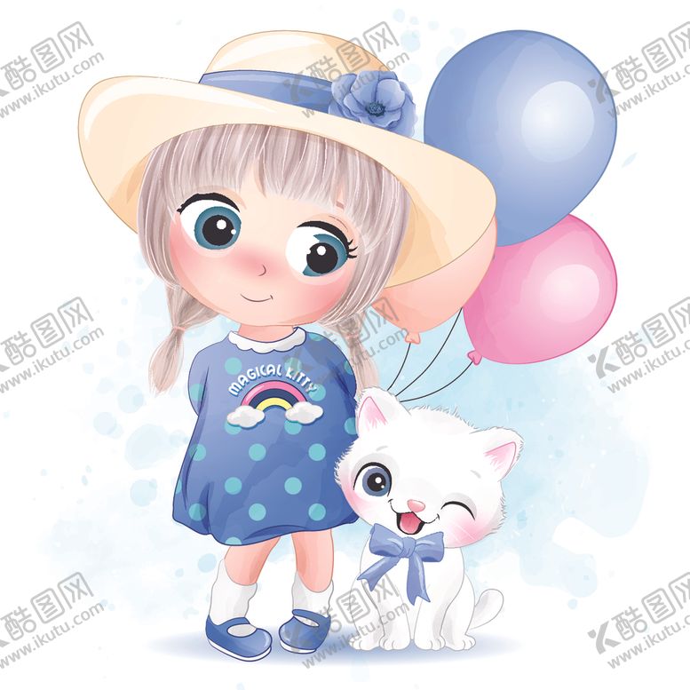 编号：31256304300921547859【酷图网】源文件下载-卡通可爱女孩