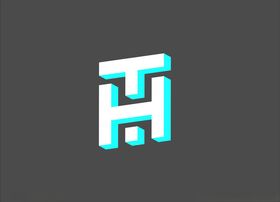 TH字母创意视觉立体logo