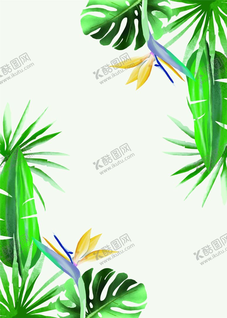 编号：08542109212232382539【酷图网】源文件下载-热带植物背景