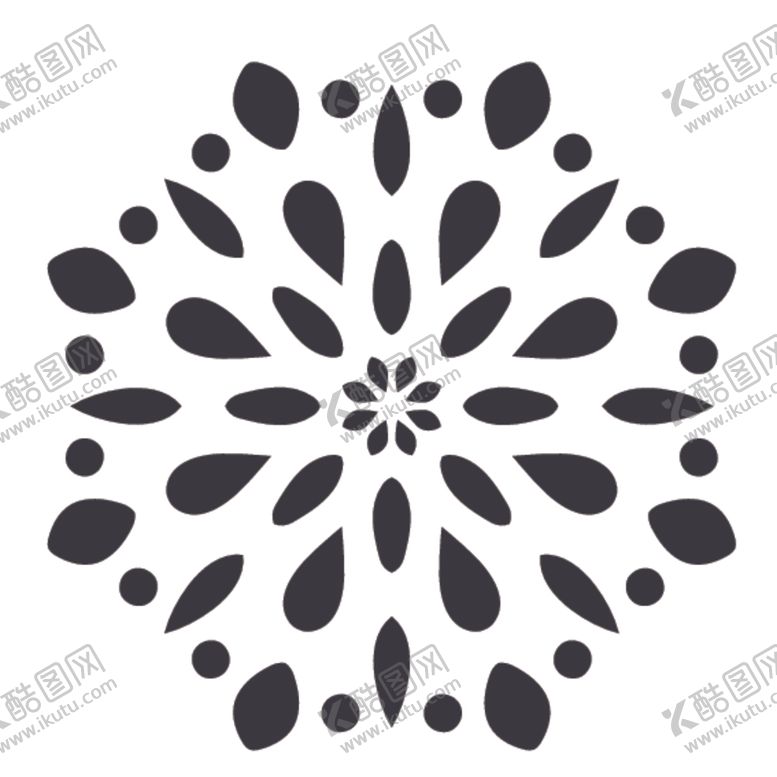 编号：51993410020620586276【酷图网】源文件下载-黑白简约花纹图案设计