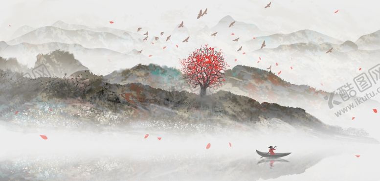 编号：59011210191733597682【酷图网】源文件下载-意境水墨山水