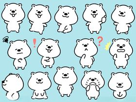 可爱白熊表情集合