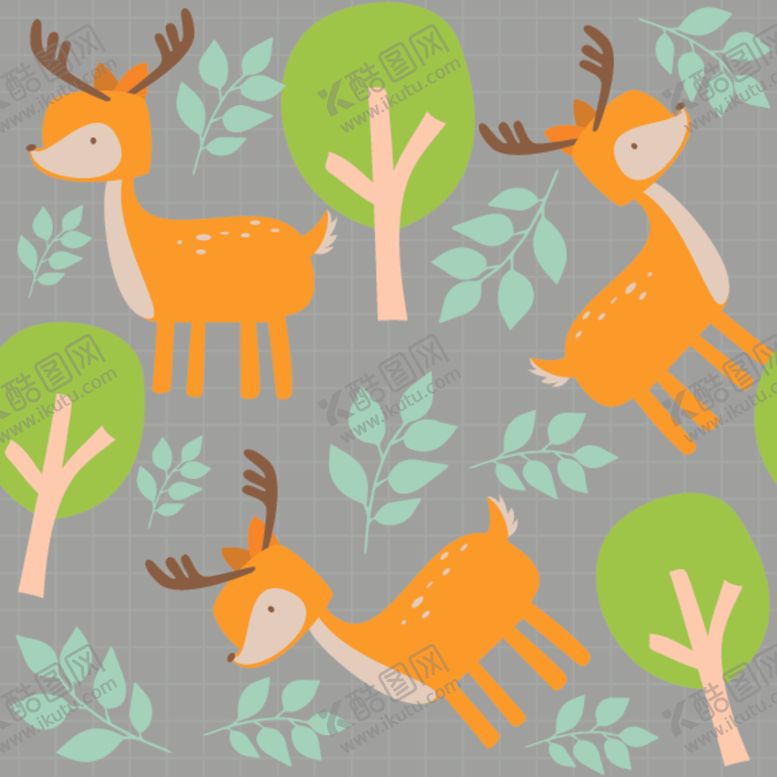 编号：49284810290726218350【酷图网】源文件下载-动物主题矢量插画背景
