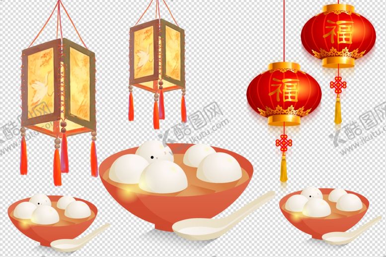 编号：16261010301020176805【酷图网】源文件下载-元宵节元宵灯笼