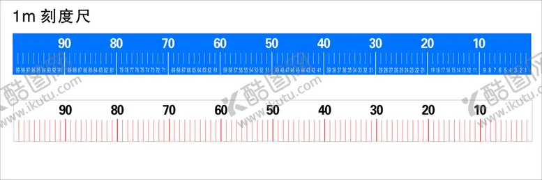 编号：24175009160806580582【酷图网】源文件下载-1m刻度尺尺标尺