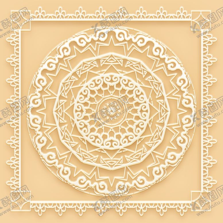 编号：51304109221859369922【酷图网】源文件下载-吊顶天花玉雕八边形图腾