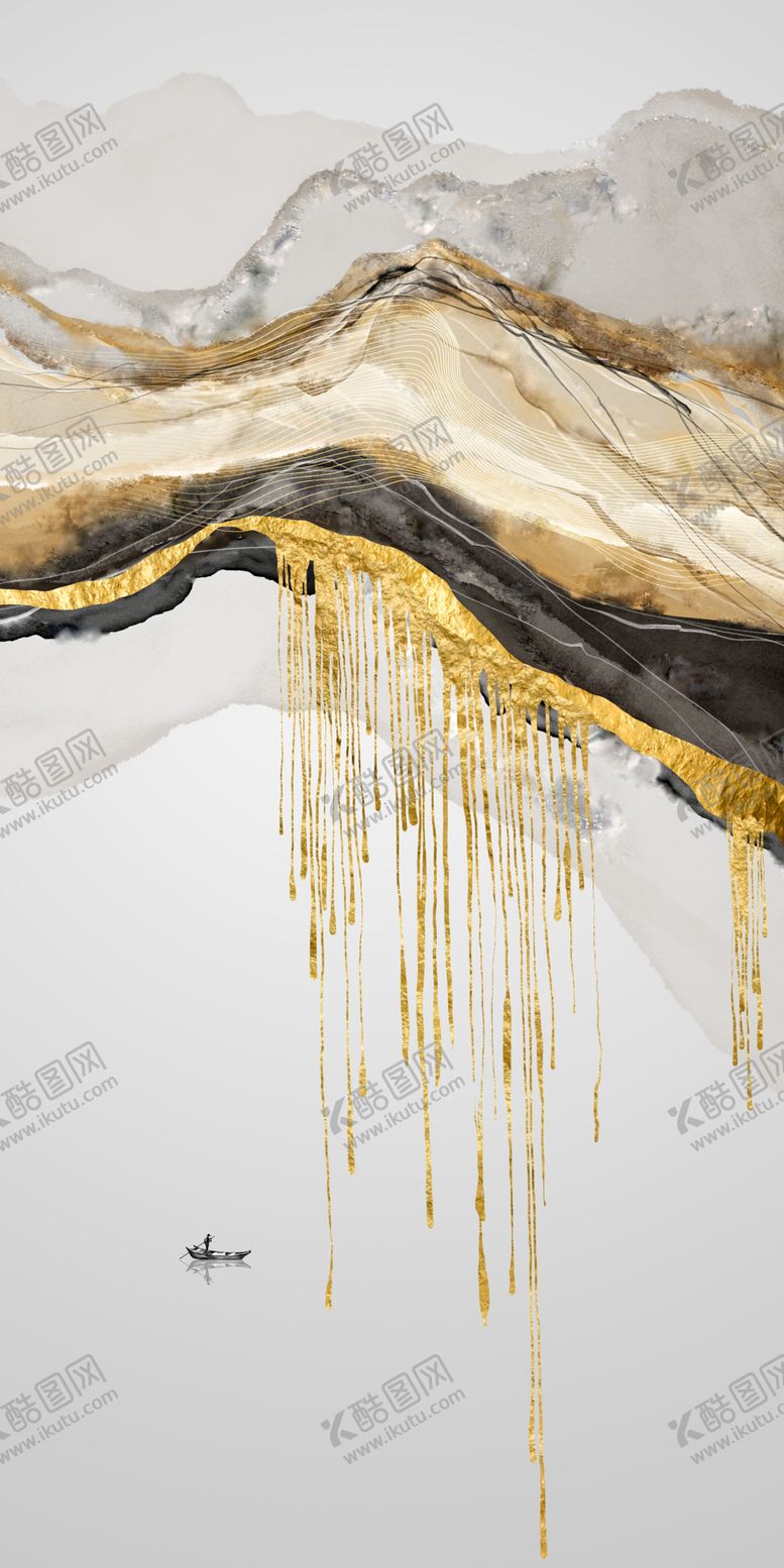 编号：35058103152238372580【酷图网】源文件下载-金箔纹理装饰画