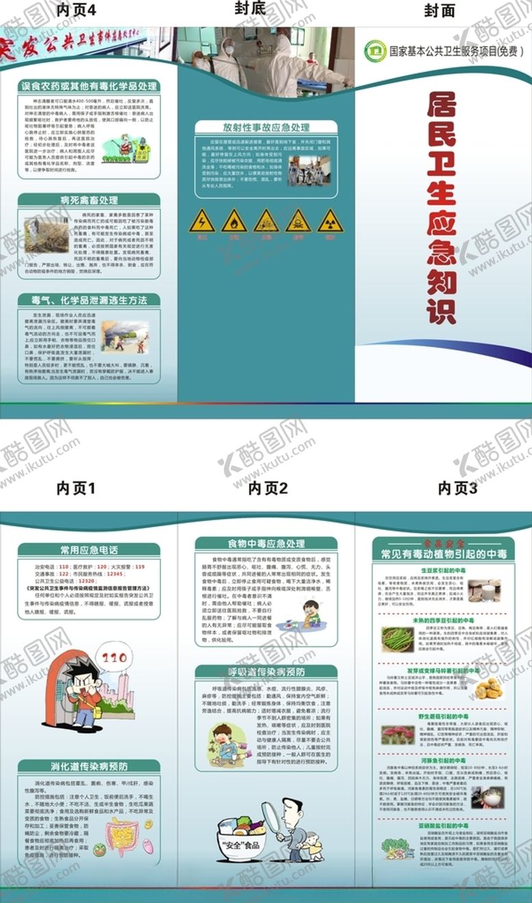 编号：74387304302351417309【酷图网】源文件下载-突发公共卫生应急知识折页
