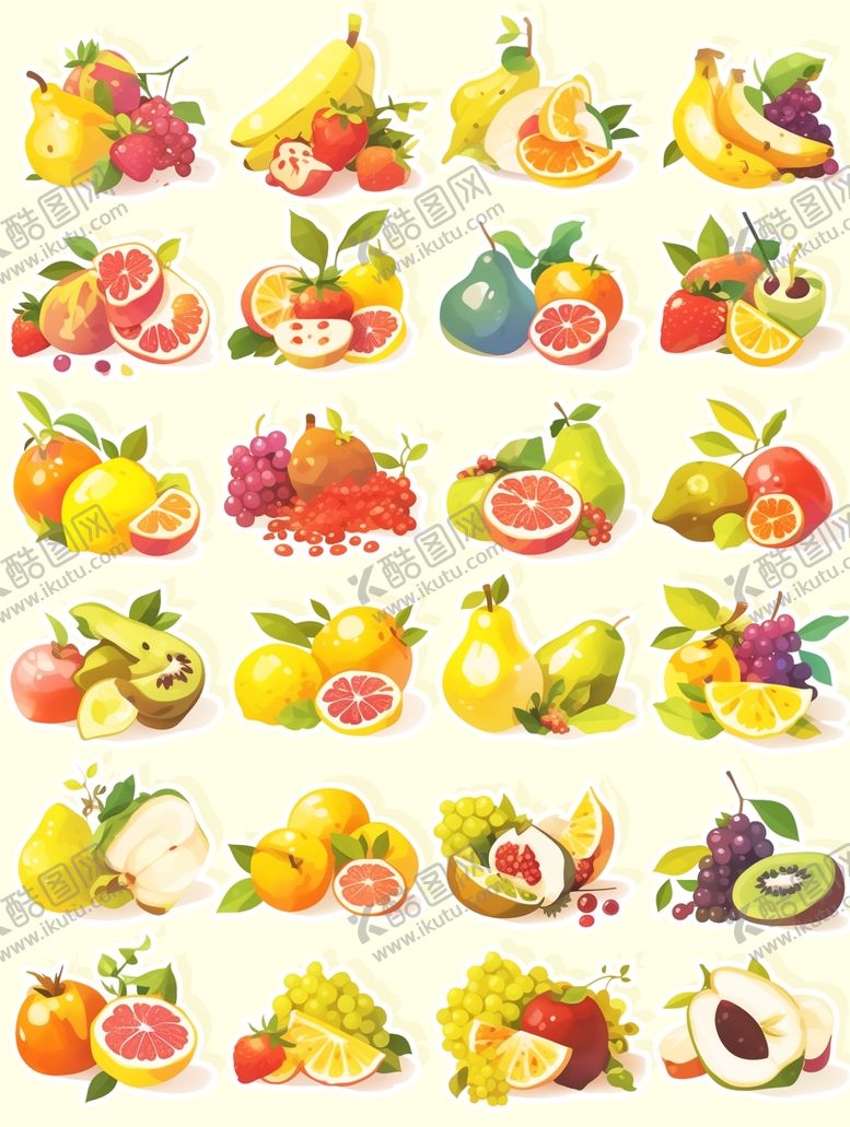 编号：23481409260505346305【酷图网】源文件下载-水果图案
