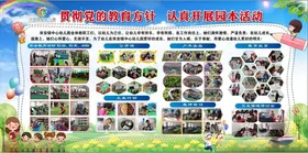 幼儿园展板风采海报相框样式