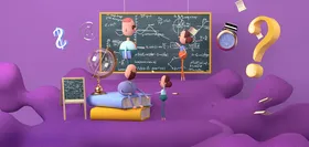 3D人物文具卡通开学季c4d素