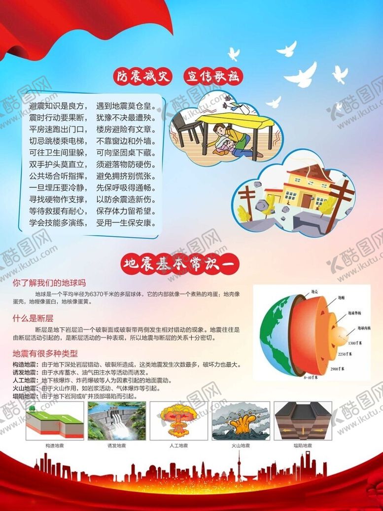 编号：46921101261714183306【酷图网】源文件下载-防震减灾自救常识