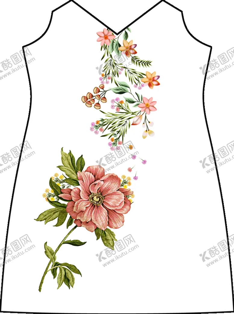 编号：31687910040130281436【酷图网】源文件下载-花朵 手绘画 数码印花