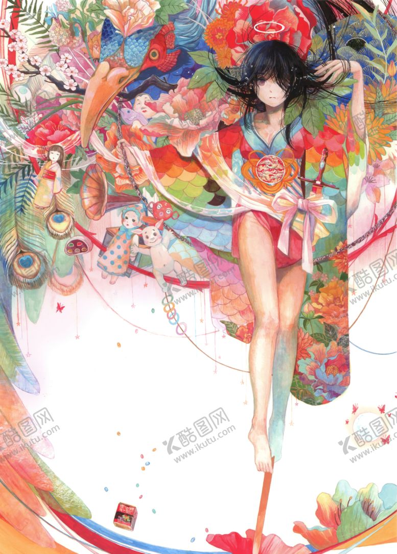 编号：61721607060811466729【酷图网】源文件下载-二次元美女手绘插画图片
