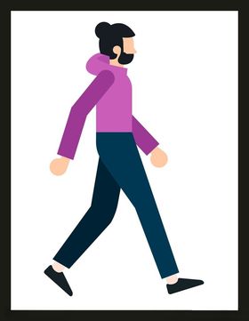 手绘男人男孩动画卡通动画
