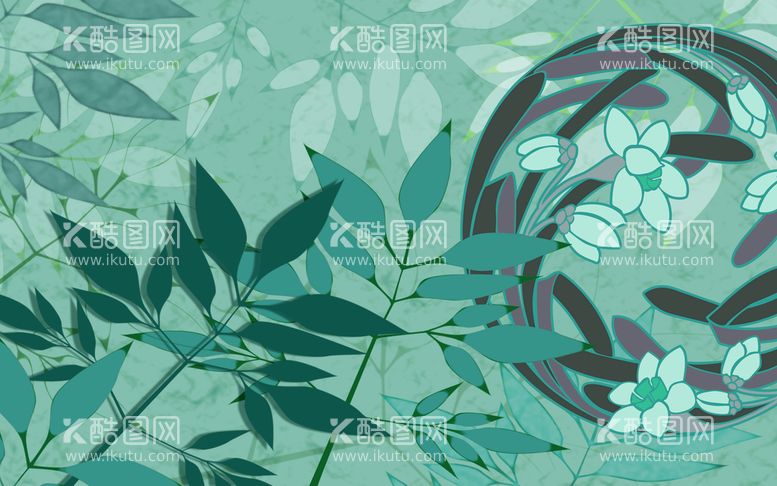 编号：34902109152310121794【酷图网】源文件下载-花卉植物背景墙