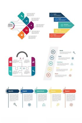 时尚简约业务流信息图