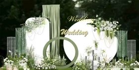 清新白色系婚礼场景布置