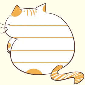 卡通便签猫咪