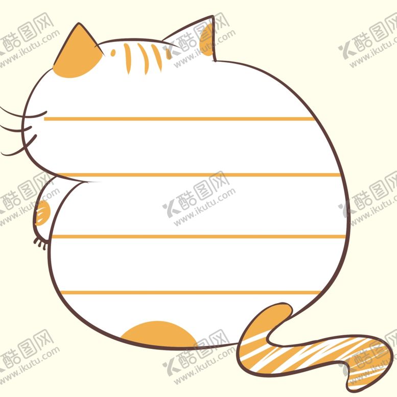 编号：67478410120945547422【酷图网】源文件下载-卡通便签猫咪
