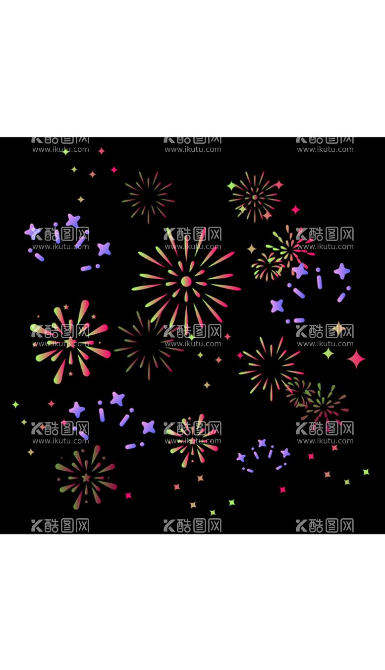 编号：71596309261221043042【酷图网】源文件下载-新年绚丽烟花装饰图案