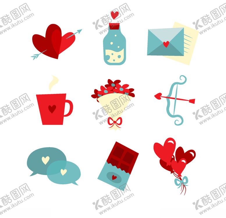编号：69345505081258004934【酷图网】源文件下载-情人节元素