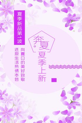 夏季新品五5折海报