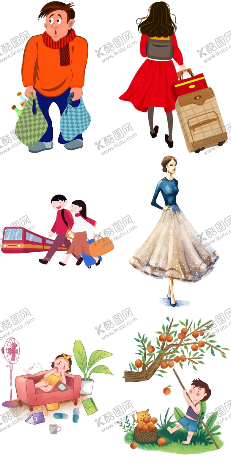 编号：62072412062301026785【酷图网】源文件下载-扁平风儿童插画集
