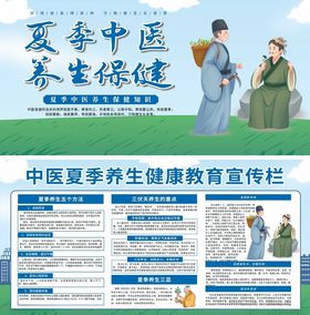 中医夏季养生宣传栏海报