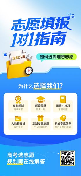 高考志愿填报指南海报