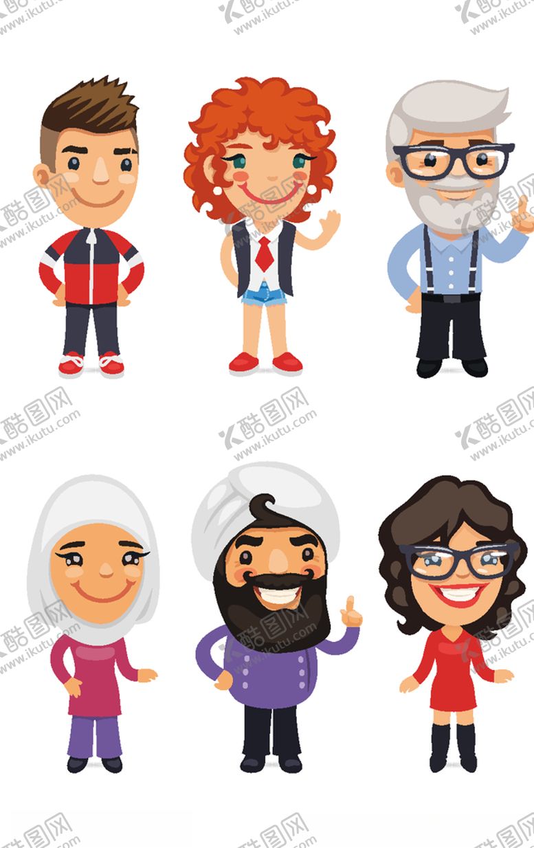 编号：43202509272145427233【酷图网】源文件下载-职业卡通人物