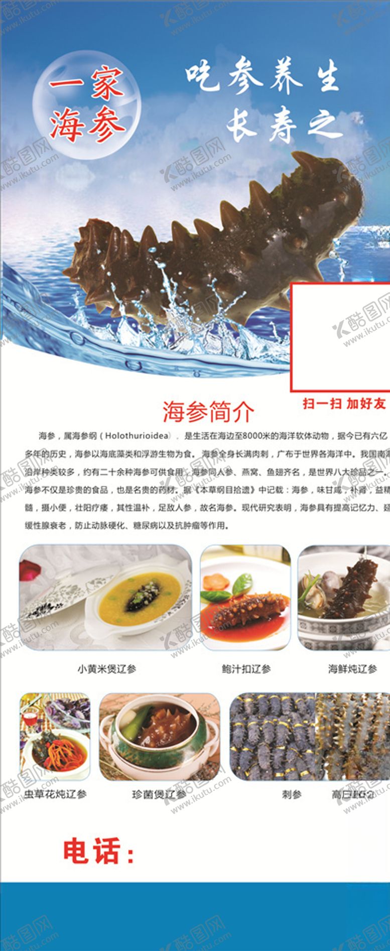 编号：44263206280952404871【酷图网】源文件下载-海参展架海参易拉宝海参海报
